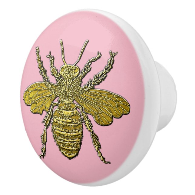 3-D Look Honey Bee & Your Color Ceramic Knob (Right)