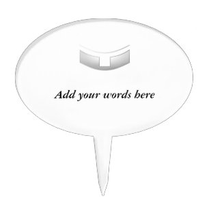 3-D Look Silver Priest's or Minister's Collar Cake Topper