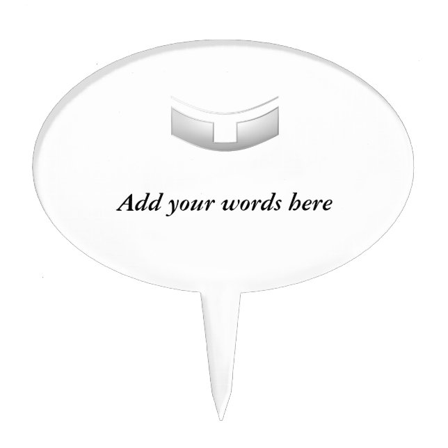 3-D Look Silver Priest's or Minister's Collar Cake Topper (Front)