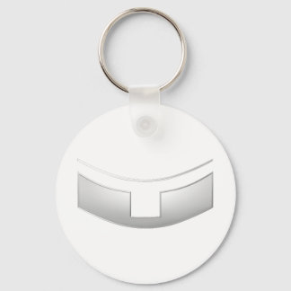 3-D Look Silver Priest's or Minister's Collar Keychain