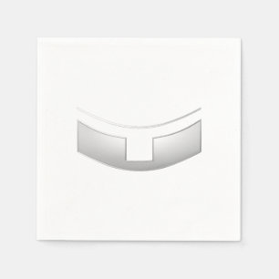 3-D Look Silver Priest's or Minister's Collar Napkins