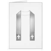 3-D Look Silver Priest's Stole (Front)