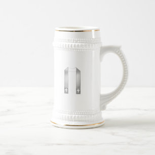 3-D Look Silver Priest's Stole Beer Stein