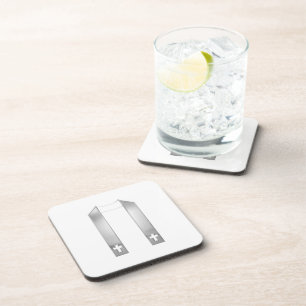 3-D Look Silver Priest's Stole Beverage Coaster