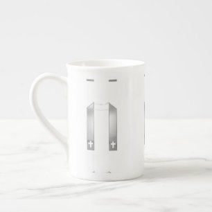 3-D Look Silver Priest's Stole Bone China Mug