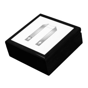 3-D Look Silver Priest's Stole Gift Box
