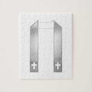 3-D Look Silver Priest's Stole Jigsaw Puzzle
