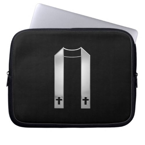 3_D Look Silver Priests Stole Laptop Sleeve