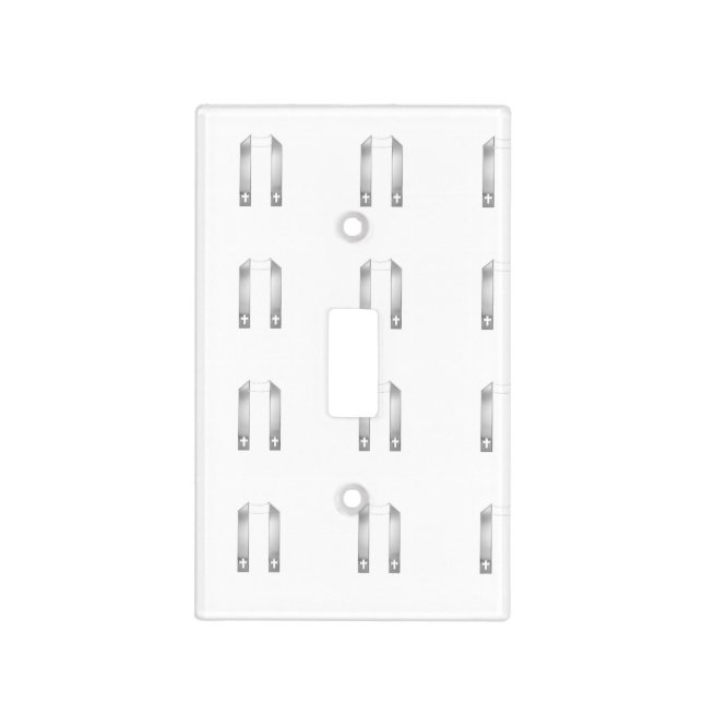 3-D Look Silver Priest's Stole Light Switch Cover (Front)