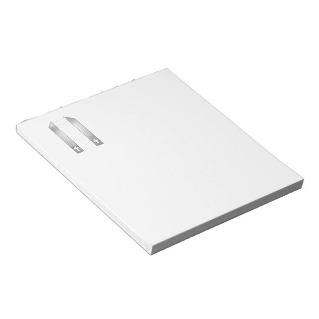 3-D Look Silver Priest's Stole Notepad (Angled)