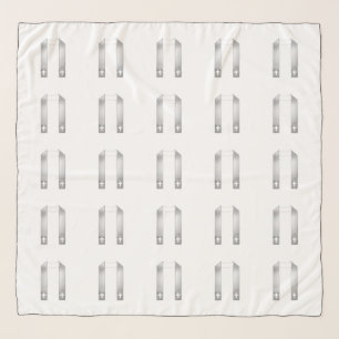 3-D Look Silver Priest's Stole Scarf