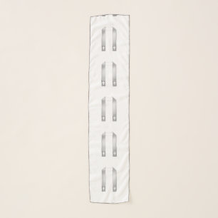 3-D Look Silver Priest's Stole Scarf