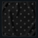 3-D Look Silver Star of David Bandana<br><div class="desc">3-D Look Silver Star of David</div>