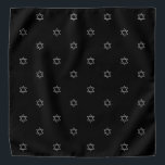 3-D Look Silver Star of David Bandana<br><div class="desc">3-D Look Silver Star of David</div>