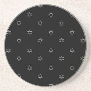 3-D Look Silver Star of David Drink Coaster