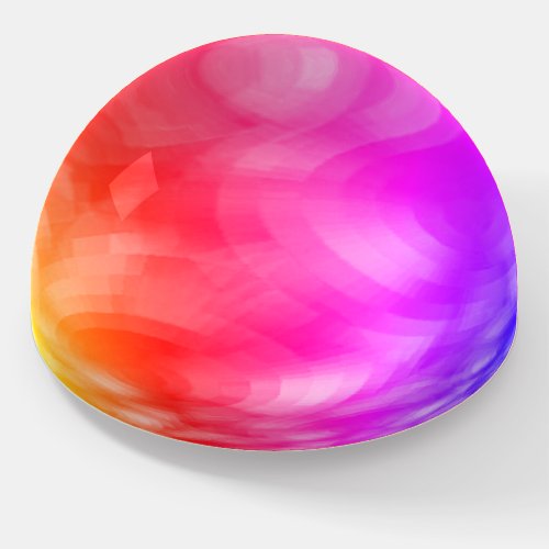 3_D Multicolor Glass Dome Paperweight