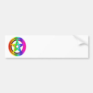 3-D Rainbow Pentacle #5 Bumper Sticker