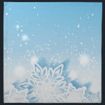 3-D snowflakes Cloth Napkin<br><div class="desc">3-D snowflakes</div>