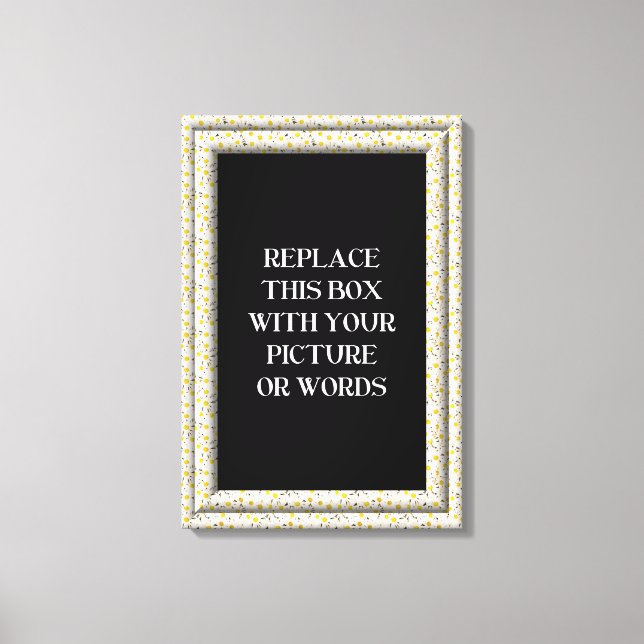 "3-D" White Daisies Frame wrapped canvas Print (Front)