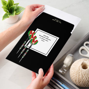 3 Darts in front - Board in back 1 + your text Envelope Mailers