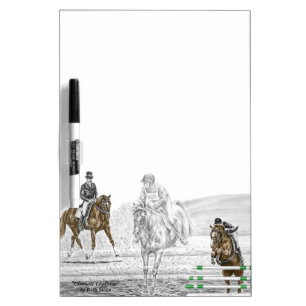 3-Day Eventing Horses Combined Training Dry Erase Board