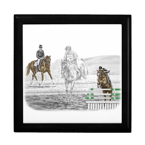 3_Day Eventing Horses Combined Training Jewelry Box