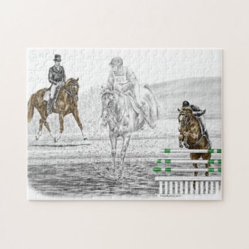 3-day Eventing Horses Combined Training Jigsaw Puzzle by KelliSwan at Zazzle