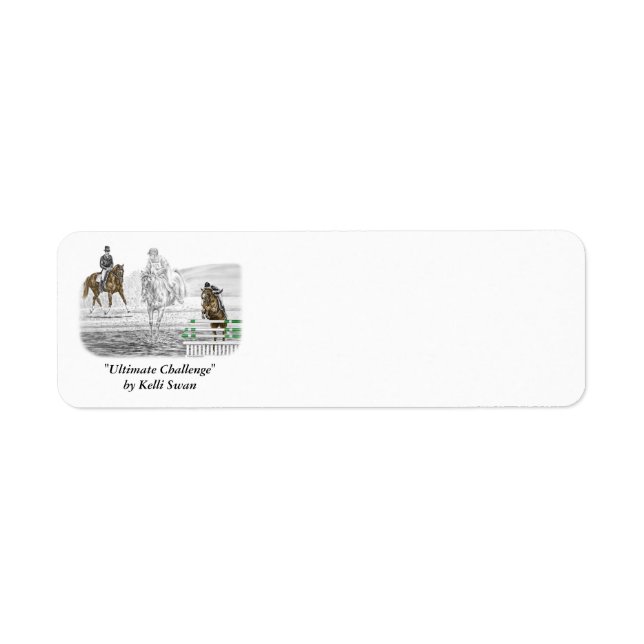 3-Day Eventing Horses Combined Training Label (Front)