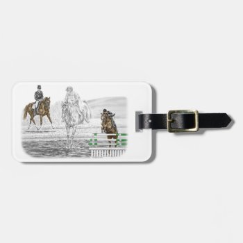 3-day Eventing Horses Combined Training Luggage Tag by KelliSwan at Zazzle