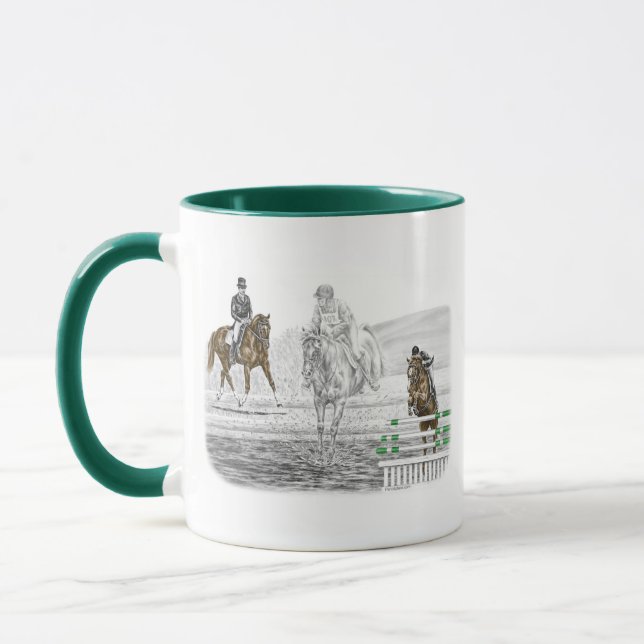 3-Day Eventing Horses Combined Training Mug (Left)