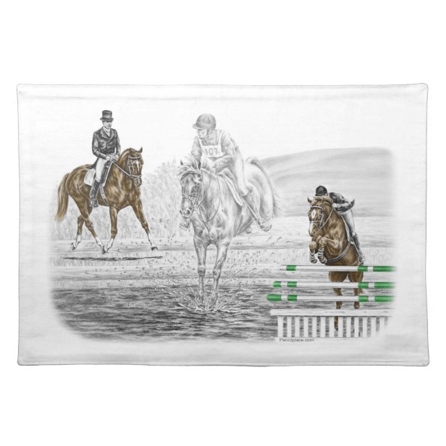 3-Day Eventing Horses Combined Training Placemat (Front)