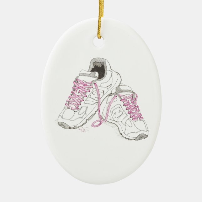 3 Day Walking Shoes Ceramic Ornament (Front)