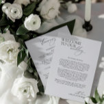 3 Days Wedding Itinerary Elegant Modern Program<br><div class="desc">Make sure your guests are in the know with this elegant and modern 3 Days Wedding Itinerary. Featuring stylish script lettering and a simple yet sophisticated design, this itinerary provides a clear and organized schedule of the weekend's events. Printed on high-quality paper, this keepsake is perfect for guests to carry...</div>