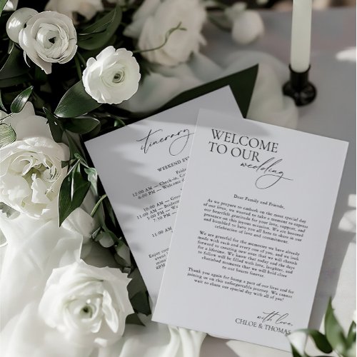 3 Days Wedding Itinerary Elegant Modern Program