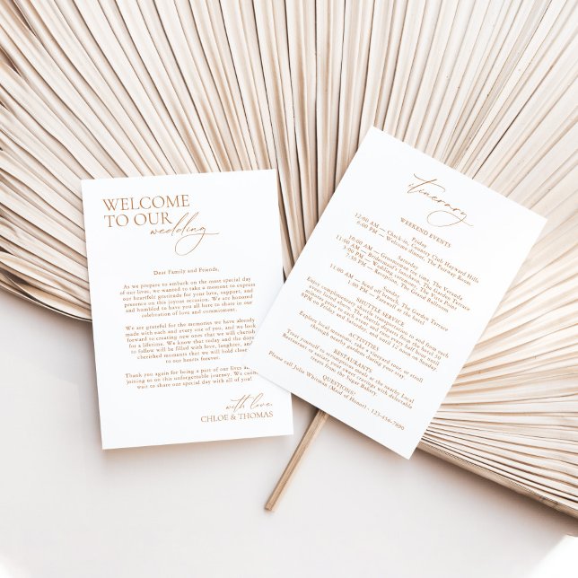 3 Days Wedding Itinerary Elegant Modern Script (Creator Uploaded)