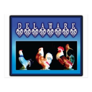 3 Delaware Chickens Postcard