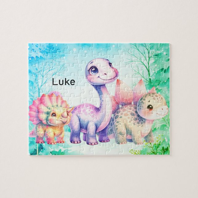 3 different dinosaur's jigsaw puzzle (Horizontal)