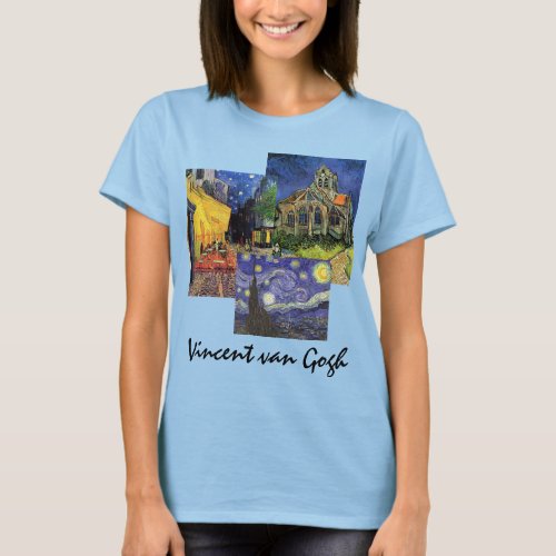 3 different Famous Vintage van Gogh Art Paintings T_Shirt