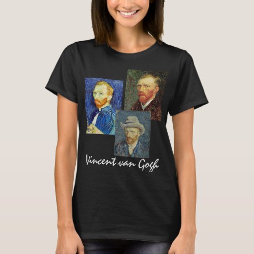 3 different Vincent van Gogh Self Portraits T_Shirt