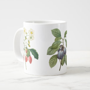 3 Different Vintage Botanical Fruit by Redoute Giant Coffee Mug