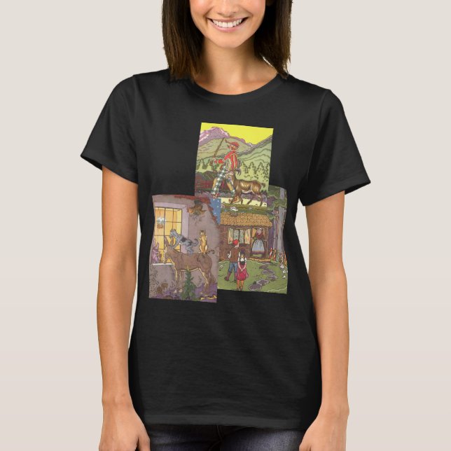 3 different Vintage Classic Fairy Tales by Hauman T-Shirt (Front)