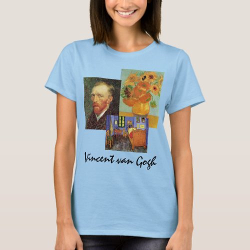 3 different Vintage Famous Van Gogh Art Paintings T_Shirt