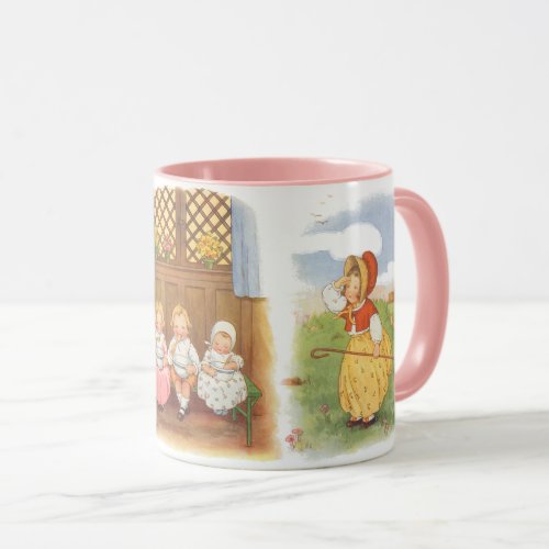 3 different Vintage Nursery Rhymes by Mary LaFetra Mug