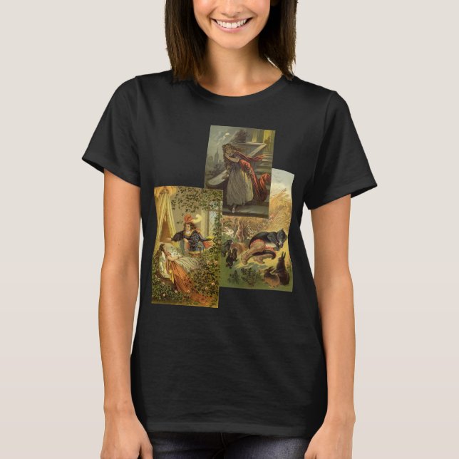 3 different Vintage Victorian Fairy Tales T-Shirt (Front)