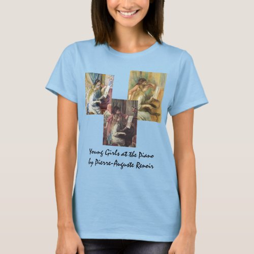 3 different Young Girls at the Piano by Renoir T_Shirt