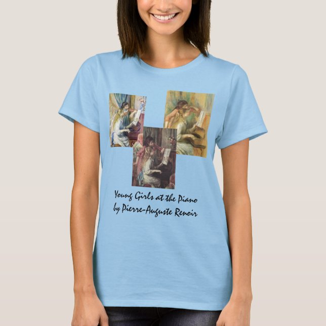3 different Young Girls at the Piano by Renoir T-Shirt (Front)