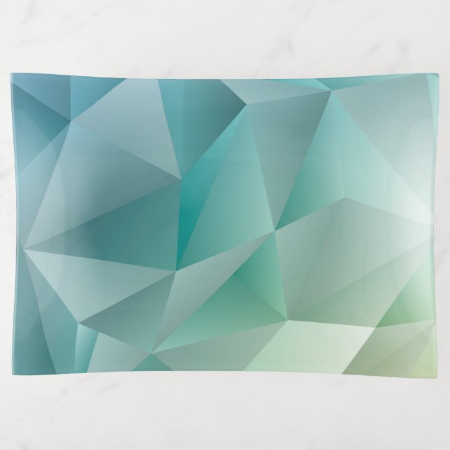 3-Dimensional Geometric Shapes Art Trinket Tray (Front)