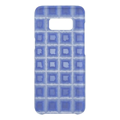 3-dimensional plastic-like grid blue uncommon samsung galaxy s8 case