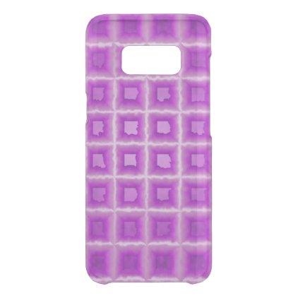 3-dimensional plastic-like grid purple uncommon samsung galaxy s8 case