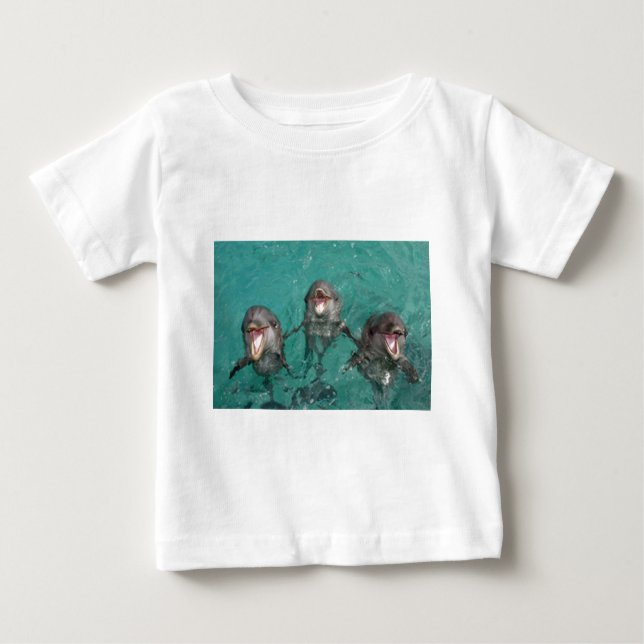 3 Dolphins Baby T-Shirt (Front)